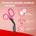 7 1/4" Ever Ready First Aid Autoclavable Titanium Bonded Bandage Shears Bent, Pink