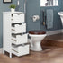 Hikarinowa 4 Single Door Bathroom Cabinet,Freestanding Bathroom Floor Cabinet ,Wooden Floor Cabinet, Side Organizer