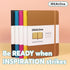Classic Hardcover Lined Notebook Journal, 5.7 x 8 inches, 160 Pages, 7mm College Ruled, Mustard Yellow