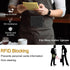 Qindaiwen Server Book Organizer with Zipper Pocket, PU Leather Restaurant Guest Check Presenters Card Holder