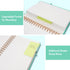 Forvencer Lined Spiral Journal Notebook, A5, 300 Numbered Pages, 100GSM Paper, Hardcover, Green, for Work, School, Men,