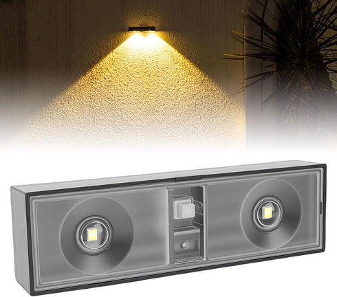 IP65 Hyuduo Solar Wall Light Warm Lighting Solar Powered Wall Sconce with Monocrystalline Panel ABS Construction
