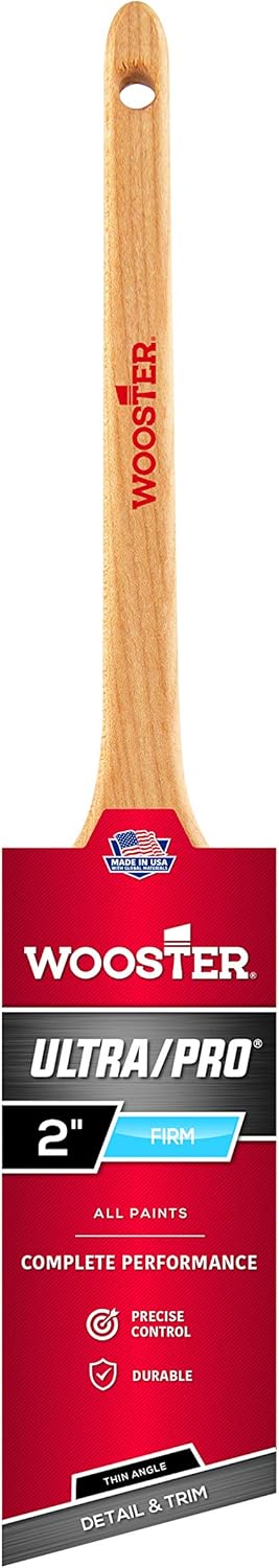 Wooster 912-0041810020, 2-Inch Brush 4181-2 Ultra/Pro Firm Willow Thin Angle Sash Paintbrush