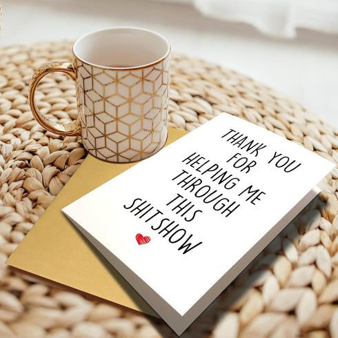 Chenive Funny Thank You Card for Him Her, Appreciation Card for Friends Bestie Coworker Boss Family Sister Brother