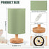 YEGAME Sage Green Solid Color Bedside Table Lamp for Bedroom Nightstand, Small Eye Care LED Desk Reading Lamp USB Port