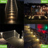 XLUX Outdoor Solar Lights for Stairs, Decks, Fences, Yard Pathway, LED Lamp, 2 Pack, Black Metal