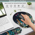 QOMOLAMA Set, 3-in-1 Set, Mouse Pad with Wrist Rest Wrist Support Mouse Pad Floral Gaming Mousepad with Anti-Skid