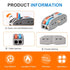 50Pcs Wire Connectors Nuts, 2 Conductor Compact Splicing Electrical Connectors, 2 in 2 Out Lever Nut SPL-2