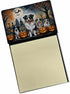 Caroline's Treasures Australian Shepherd Spooky Halloween Sticky Note Holder, Refillable Dispenser Self-Sticky Note Pads