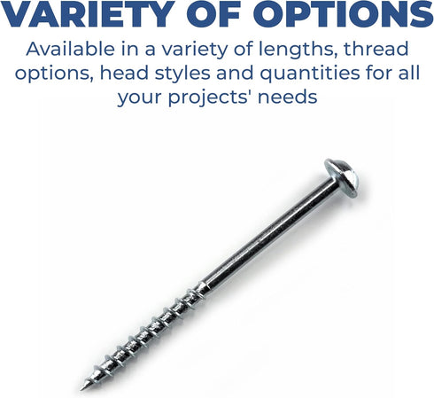 Kreg SML-C250-50 Zinc Pocket-Hole Screws, 2 1/2 Inch, 8 Coarse Thread, Maxi-Loc Head (50 Count)