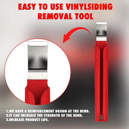 (2-Pack) Vinyl Siding Removal Tool, Extra Long Handle, 7 inches Steel Blade, Vinyl Installation