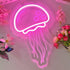 Dimmable Jellyfish Neon Sign for Bedroom Decor, Handmade Jelly fish Neon Signs for Wall Decor, Pink LED Seajelly Neon