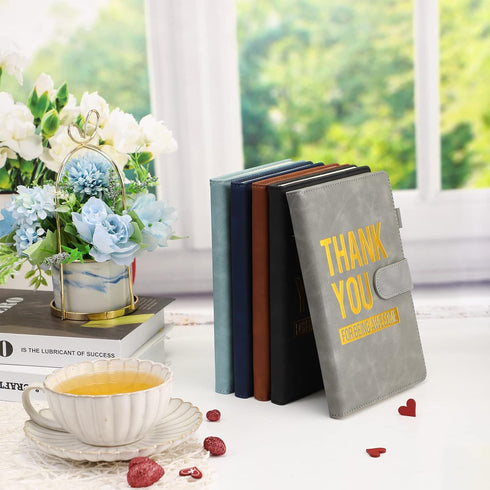 Yexiya 10 Pcs A5 Leather Notebooks, Inspirational Thank You Gifts for Employees and Teachers