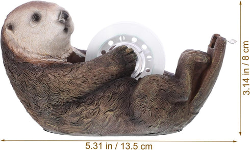 EXCEART Otter Tape Dispensers, Cute Cartoon Animal Tape Holders for Home Office Stationery Desk Organizer Supplies