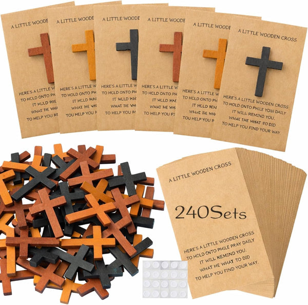 Colingmill 240 Sets Pocket Hug Token Bulk | Pocket Crosses in Bulk Mini