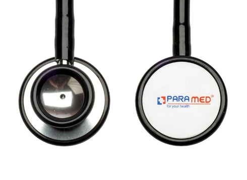 PARAMED Classic Dual Head Cardiology Stethoscope - 22 inch for Medical, Clinical, Home Use, Men Women