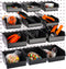 12 Pieces Pegboard Bins Kit, 3.5'' 5.5'' Plastic Storage Bins with Hooks for Organizing Hardware, Garage