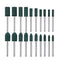 Rubber Polishing Burrs Bits, Bullet Cylinder Shape Mounted Point Polishing Bits for Electric Drill, Rotary Tool