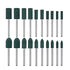 Rubber Polishing Burrs Bits, Bullet Cylinder Shape Mounted Point Polishing Bits for Electric Drill, Rotary Tool