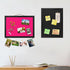 Pink Bulletin Boards Cork Board, 15"x11" Small Display Pin Board for Walls, Jewelry, Notes, Photos, Office, Wood Framed