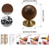 Set 6 of Wooden Single-Hole Wardrobe Knobs - Walnut Cabinet Handles