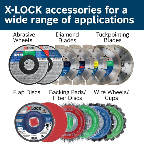 BOSCH MGX0100 2 In. X-LOCK Clip for Mounting Backing Pad on X-LOCK Mount