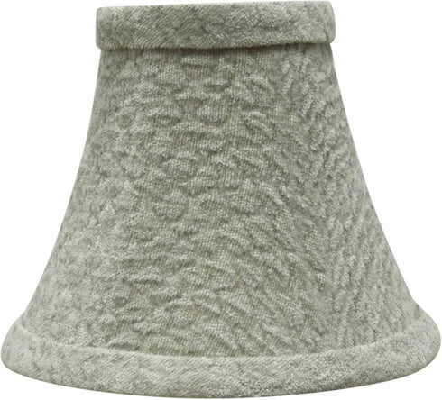 Aspen Creative 30054-2, 3" 6" 5" Set 2 Bell Clip-On Chandelier Lamp Shade, Light Grey, Top x Bottom x Slant Height