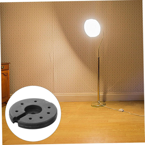 Gatuida Weighted Metal Lamp Base for Desk Table and Floor Lamps Round Heavy Duty Stabilizer Rust Resistant Home
