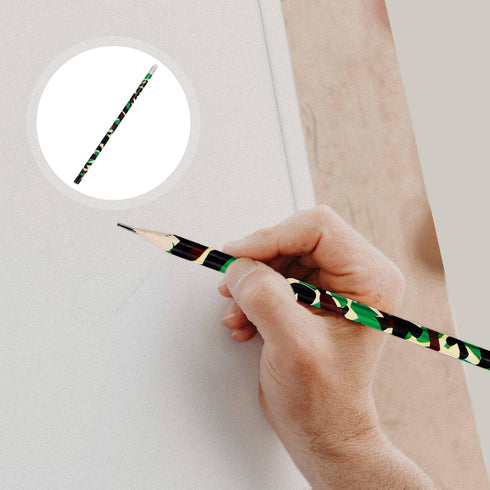 jojofuny 150 Pcs Camouflage Wooden Pencils for Kids, Stationary Gift Drawing Tool with Eraser