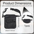 Penitue Server Pouch, Black Oxford Cloth Server Waist Pouch with Belt Versatile Serving Waist Apron Bag Adjustable