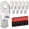SELTERM 10pcs 4/0 Awg Battery Lugs with 12pcs 3:1 Heat Shrink Tubing, Heavy Duty Ring Terminal Connectors Kit
