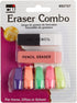 Charles Leonard Pencil Eraser Combo Pack, Includes 1 Pen/Ink Eraser, 1 Pink Pencil Eraser, 5 Pencil Cap Erasers, 7-Pack