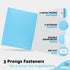 Plastic Folders with Pockets and Prongs, 6 Pc Blue Two Pocket Folder with Brads for Letter Size Sheets
