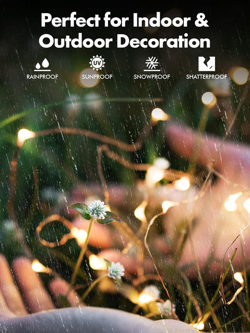 4 Pack 460 480 8 Twinkle Star Solar String Lights Outdoor, Total FT LED Solar Fairy Lights Outside Waterproof Modes