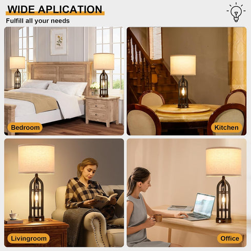 Seealle T30 LED Bulb, 3-Way Dimmable, 2700K Natural White, E26 Base, 5W Edison Lights for Living Room, 1 Pack
