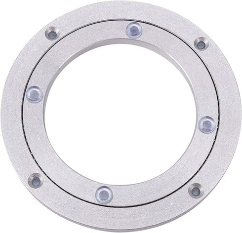 ChiweiJ (6 inches*H8.5MM) Heavy Duty Aluminium Alloy Rotating Bearing Plate, Round Table Turntable for Dining Cake