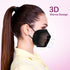 KN95 Disposable Face Mask 25 Pack - 5-Ply Breathable Safety Masks for Men and Women, Black