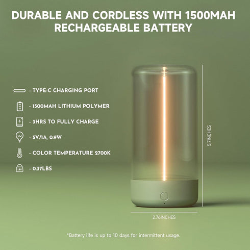 AUGE LIGHT Mini Minimalist Table Lamp Cordless Lamp Rechargeable Table Lamp Portable Nightstand Lamps Desk Lamps