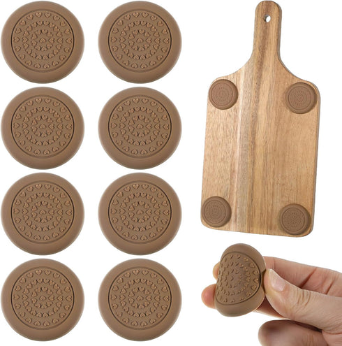 Ajcotahm 8 Pcs Rubber Feet for Cutting Board, Non-Slip Cutting Board Stabilizer Pads