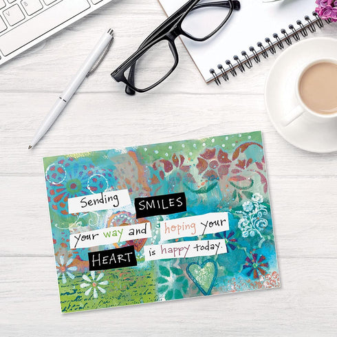 Care & Concern Thinking of You Cards - Set of 8 (4 Designs), Large 5" x 7" Friendship Cards with White Envelopes