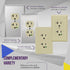 ENERLITES Hospital Grade Outlet, Industrial Grade Duplex Receptacle, 20A 125VAC, Ivory
