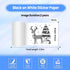 Memoqueen White Self-Adhesive Thermal Labels for Phomemo M02/M02S/M04S/M04AS Pocket Bluetooth Printer, 50mm x 3.5m, 3