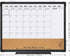 EAONE Monthly Calendar Whiteboard and Cork Board Combo, 24" X 18", Double-Sided Magnetic Dry Erase Calendar, Black