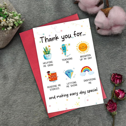 Bablira Thank You Card for Teacher, Cute Teacher Appreciation Gifts from Students, Gift for End of Term, Graduation
