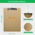 Happyhapi 16 Pack Clipboards - Letter Size 9" x 12.5" Eco-Friendly Wood Clip Boards for Office Supplies