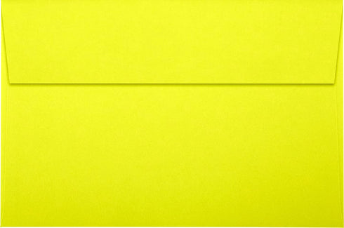LUXPaper A9 Invitation Envelopes | Peel & Press | 5 3/4" x 8 3/4" | Citrus Yellow | 80lb. Text | 50 Qty