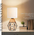 Set 2 Hamilyeah Table Lamps of with On/Off Switch, Farmhouse Woven Bedside Lamps for Night Stands with Beige Linen