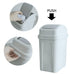 Teyyvn Small 7 Liter / 1.8 Gallon Plastic Trash Can with Swing Lid (Slightly Grey)