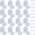 LUORNG 16Sets Clear Acrylic L Brackets 90 Degree Right Angle Corner Braces 12x12x8mm