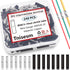 Tnisesm 240 Pcs Non Insulated Butt Connectors, 26-22 AWG Gauge Electrical Wire Seamless Uninsulated Crimp Ferrule
